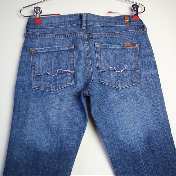 7 For All Mankind Crystal Blue Jeans - Picture 4 of 8